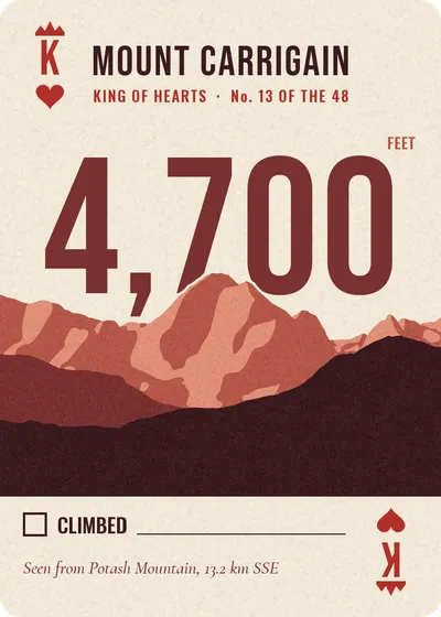 King of hearts: Mount Carrigain, 4,700 ft